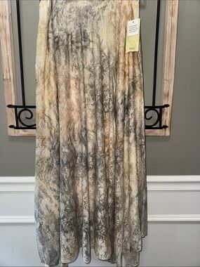 Reba Maxi Skirt in Neutral Floral Lace L NWT lightweight boho